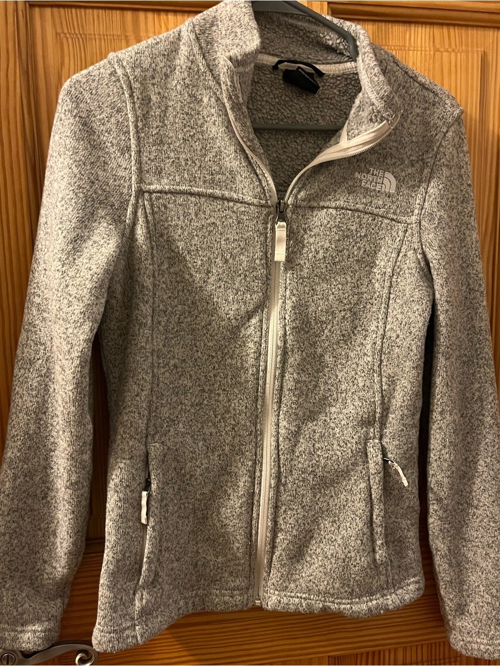 The North Face Women's Heather Gray Teddy Fleece Jacket